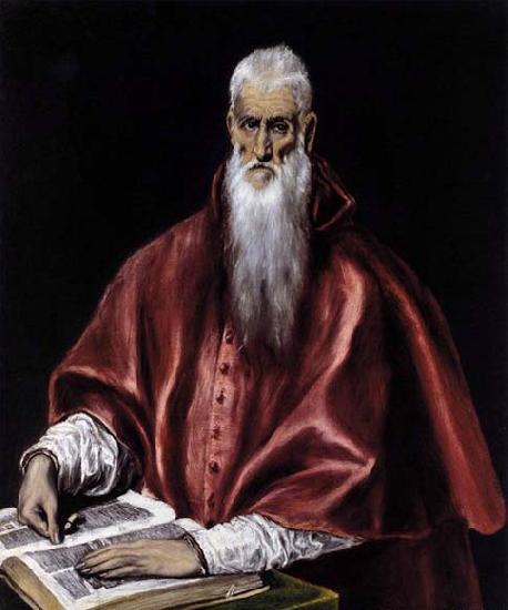 GRECO, El St Jerome as a Scholar oil painting picture